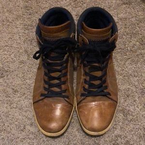 Real leather high dunk shoes